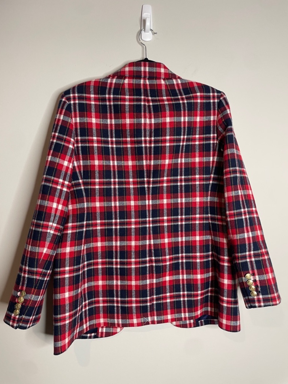 J. Crew Collection Nello Gori | Women’s Plaid Blazer Jacket Wool Blend Size 8 - Picture 7 of 7